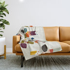 mid modern geometric spring Throw Blanket Gallery Image 1