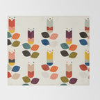 mid modern geometric spring Throw Blanket Gallery Image 2