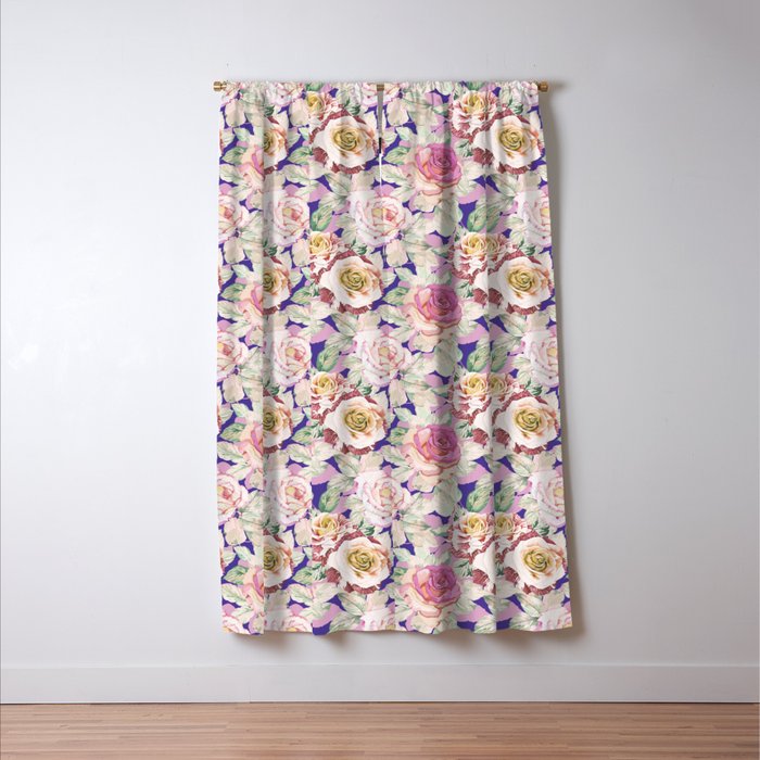 The lush garden in bloom P Window Curtain Gallery Image 3