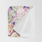 The lush garden in bloom P Throw Blanket Gallery Image 3