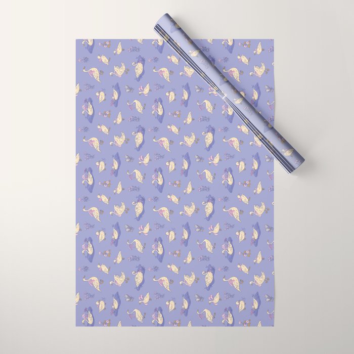 Swans With Bows - Ducks And Flowers Wrapping Paper Gallery Image 1