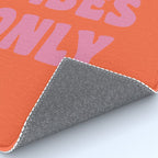 Retro Good Vibes Only Lettering in Pink and Orange Rug Gallery Image 4