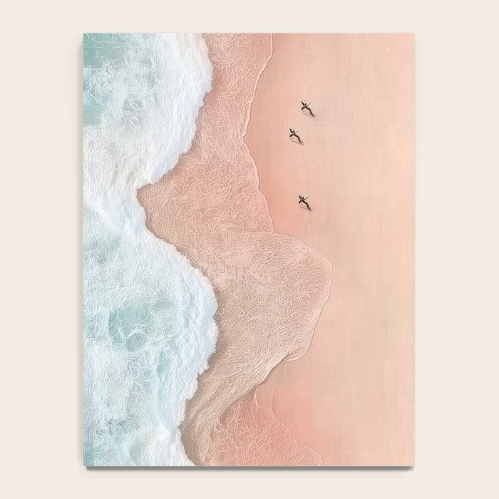 Peach Sand and Blue Sea - Coastal Aerial Photography Notebook Gallery Image 4