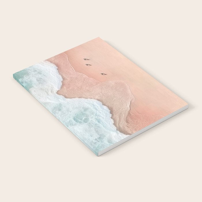 Peach Sand and Blue Sea - Coastal Aerial Photography Notebook Gallery Image 2