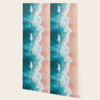 Peach Sand and Blue Sea - Coastal Aerial Photography Wallpaper Gallery Image 2