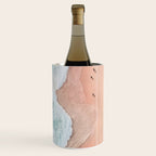 Peach Sand and Blue Sea - Coastal Aerial Photography Wine Chiller Gallery Image 3