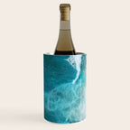 Peach Sand and Blue Sea - Coastal Aerial Photography Wine Chiller Gallery Image 2