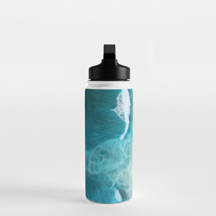 Peach Sand and Blue Sea - Coastal Aerial Photography Water Bottle Gallery Image 3