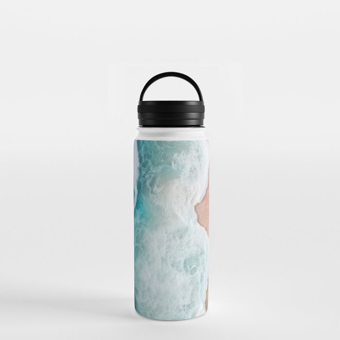 Peach Sand and Blue Sea - Coastal Aerial Photography Water Bottle Gallery Image 3