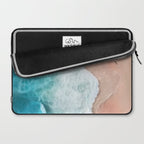 Peach Sand and Blue Sea - Coastal Aerial Photography Laptop Sleeve Gallery Image 2