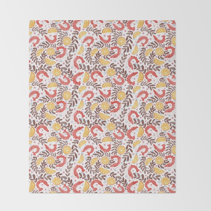 Citrus Shrimp Delight Throw Blanket Gallery Image 2