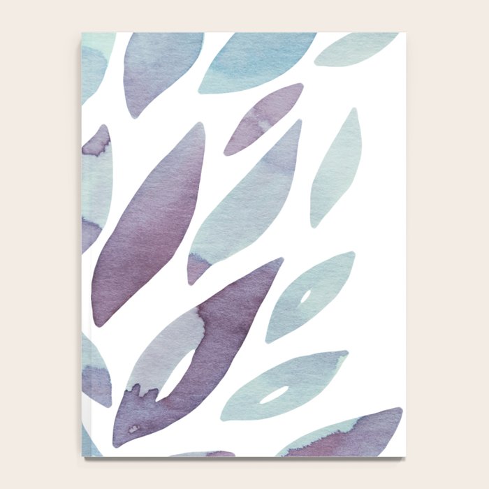 Watercolor floral petals - purple and blue Notebook Gallery Image 4
