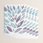 Watercolor floral petals - purple and blue Wrapping Paper Gallery Image 3