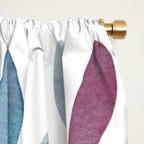 Watercolor floral petals - purple and blue Window Curtain Gallery Image 2