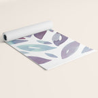 Watercolor floral petals - purple and blue Yoga Mat Gallery Image 2