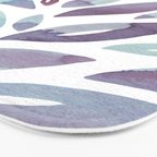 Watercolor floral petals - purple and blue Bath Mat Gallery Image 3