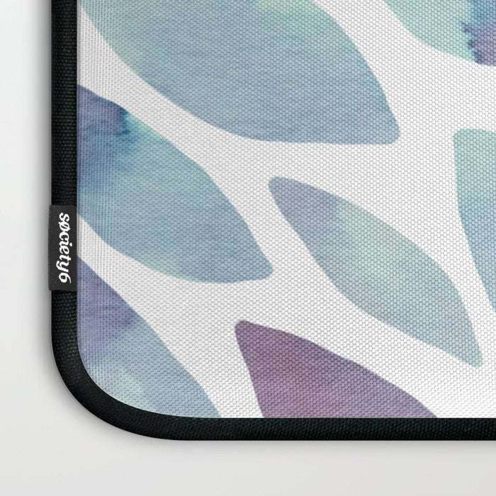 Watercolor floral petals - purple and blue Laptop Sleeve Gallery Image 3