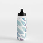 Watercolor floral petals - purple and blue Water Bottle Gallery Image 3