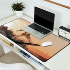 Space Surfer - Futuristic Surf Photo Art Print - Astronaut Riding a Wave Desk Mat Gallery Image 2