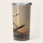 Space Surfer - Futuristic Surf Photo Art Print - Astronaut Riding a Wave Travel Mug Gallery Image 2