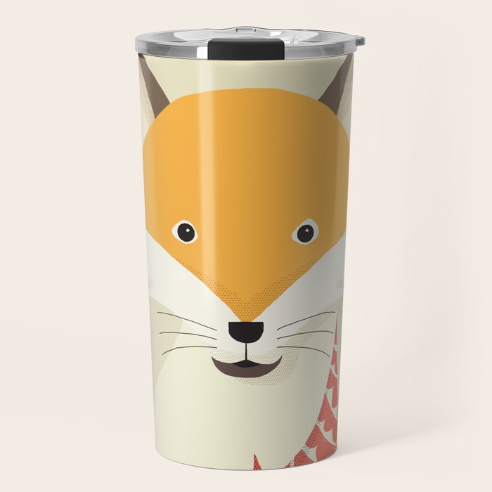 Whimsical Red Fox Travel Mug Gallery Image 1
