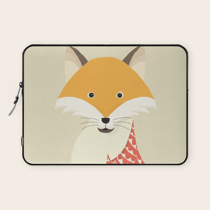 Whimsical Red Fox Laptop Sleeve Gallery Image 1