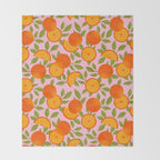 Orange Pattern - Amalfi Coast Cocktails Throw Blanket Gallery Image 2
