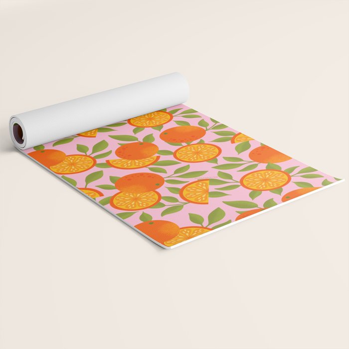 Orange Pattern - Amalfi Coast Cocktails Yoga Mat Gallery Image 2