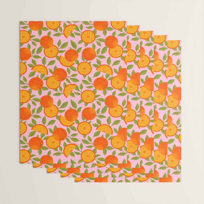 Orange Pattern - Amalfi Coast Cocktails Wrapping Paper Gallery Image 3