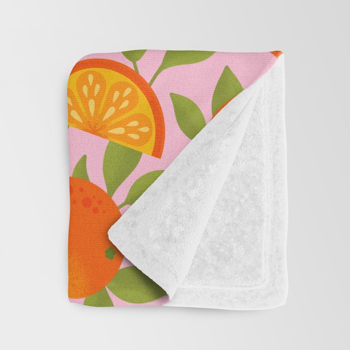Orange Pattern - Amalfi Coast Cocktails Throw Blanket Gallery Image 3