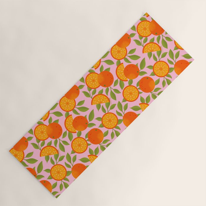 Orange Pattern - Amalfi Coast Cocktails Yoga Mat Gallery Image 1