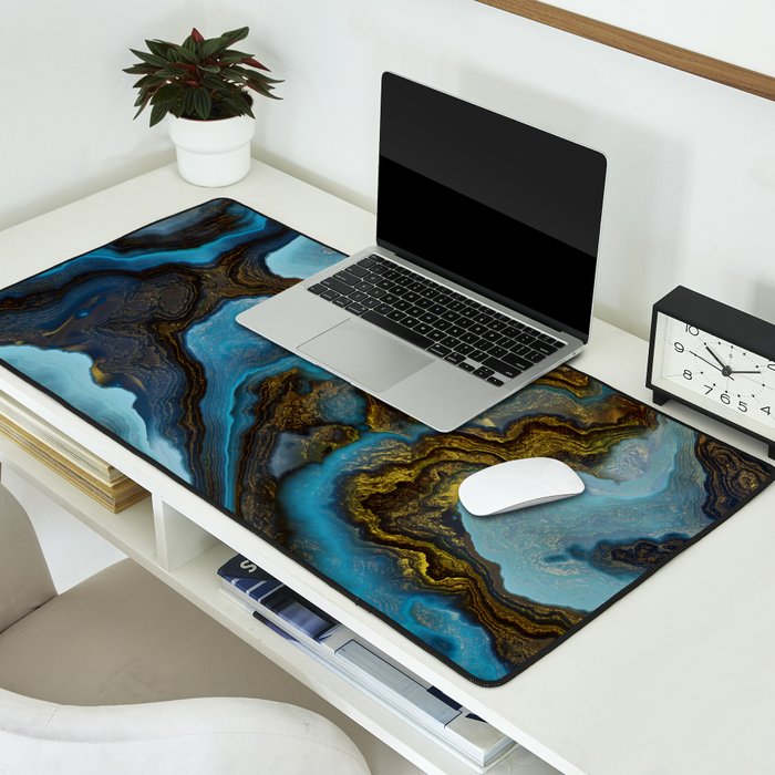Blue Agate Desk Mat Gallery Image 2