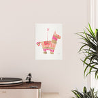 Mexican Donkey PinÌata - Pink & Rose Gold Palette Poster Gallery Image 2