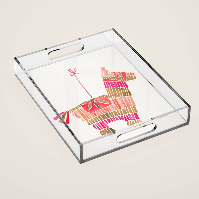 Mexican Donkey PinÌata - Pink & Rose Gold Palette Acrylic Tray Gallery Image 1