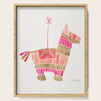 Mexican Donkey PinÌata - Pink & Rose Gold Palette Serving Tray Gallery Image 1
