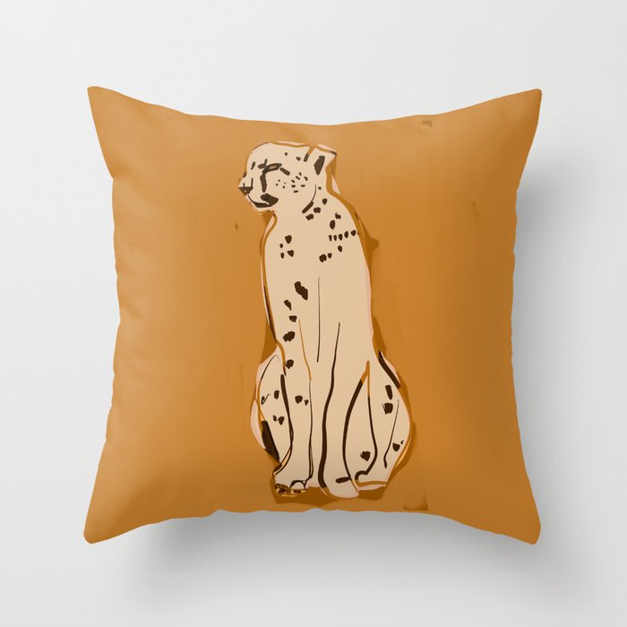 Cheetah 9 Throw Pillow Gallery Image 1