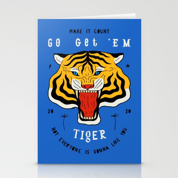 Go Get 'Em Tiger Stationery Card Gallery Image 2
