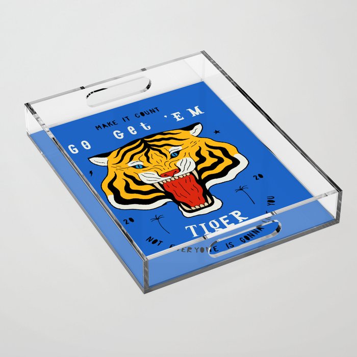 Go Get 'Em Tiger Acrylic Tray Gallery Image 1