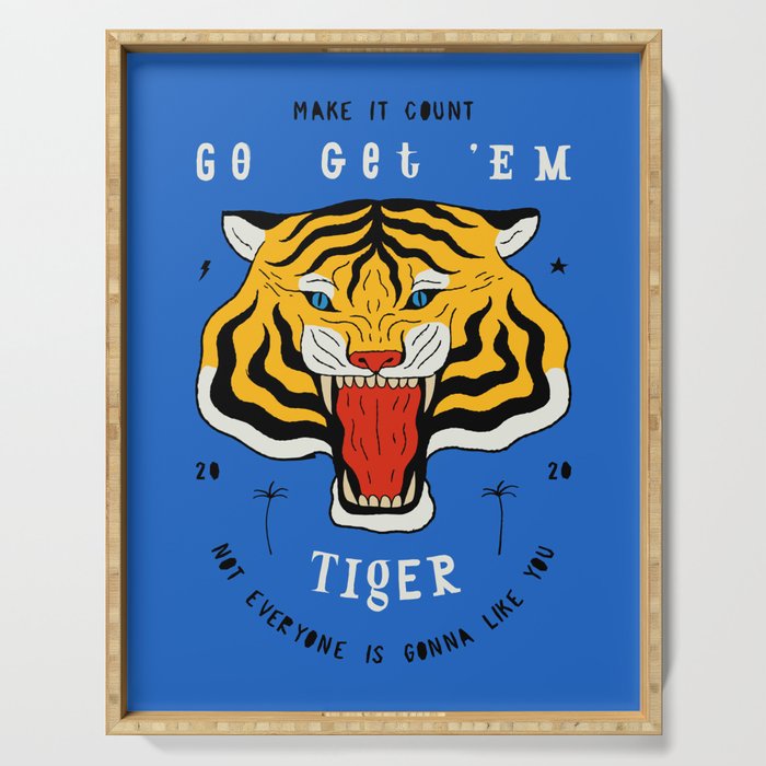 Go Get 'Em Tiger Serving Tray Gallery Image 1