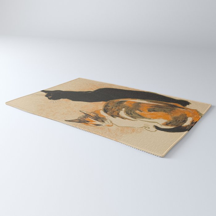 At the Bodiniere Théophile-Alexandre Steinlen 1894 Cat Ink Illustration Rug Gallery Image 3