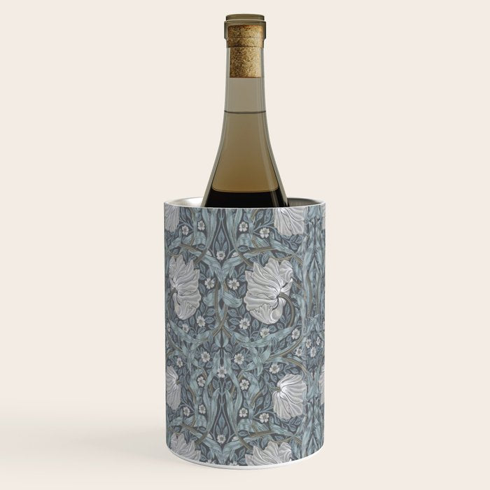 William Morris Vintage Pimpernel Blue Charcoal Silver Grey Wine Chiller Gallery Image 2