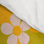 Groovy Yellow Green Flower Power Comforter Gallery Image 4
