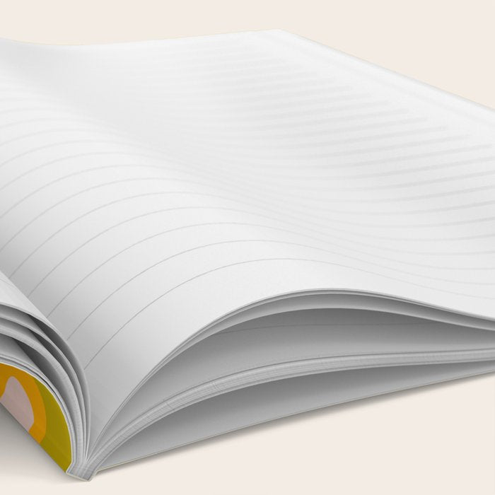 Groovy Yellow Green Flower Power Notebook Gallery Image 2