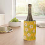 Groovy Yellow Green Flower Power Wine Chiller Gallery Image 4