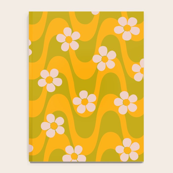 Groovy Yellow Green Flower Power Notebook Gallery Image 4
