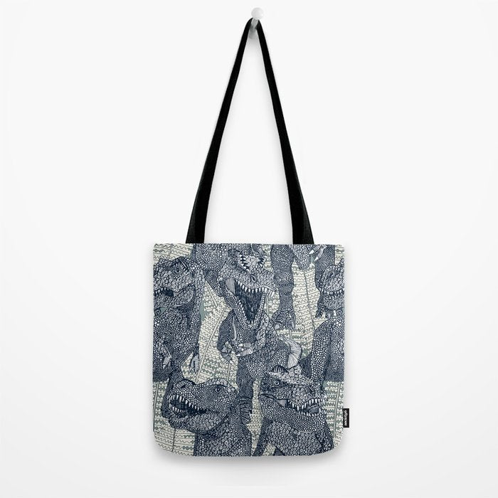 Tyrannosaurus rex indigo Tote Bag Gallery Image 2