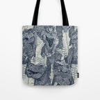 Tyrannosaurus rex indigo Tote Bag Gallery Image 1