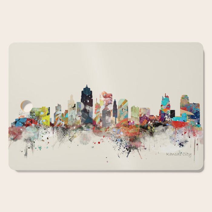 kansas city skyline Cutting Board Gallery Image 1
