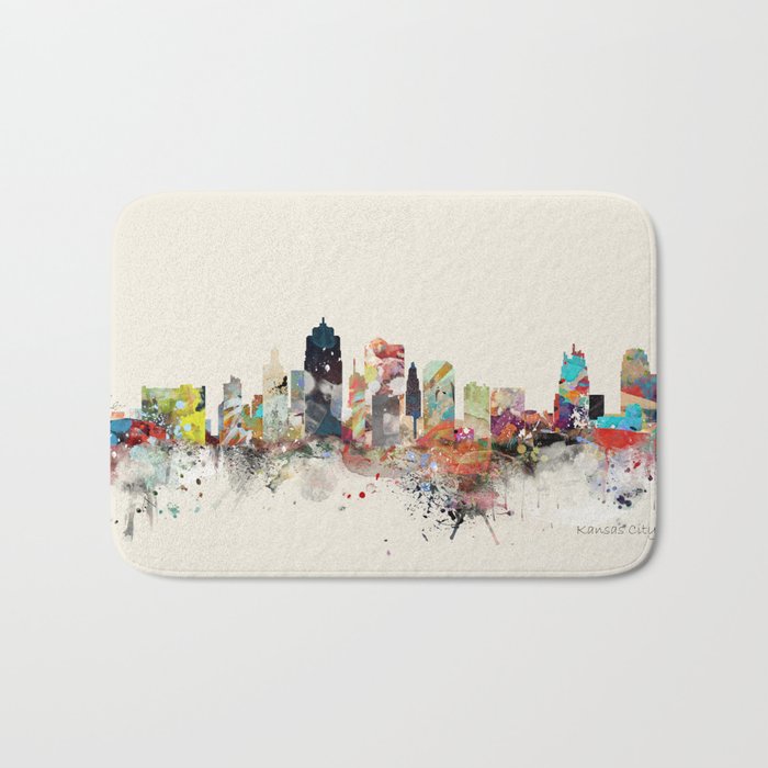 kansas city skyline Bath Mat Gallery Image 1