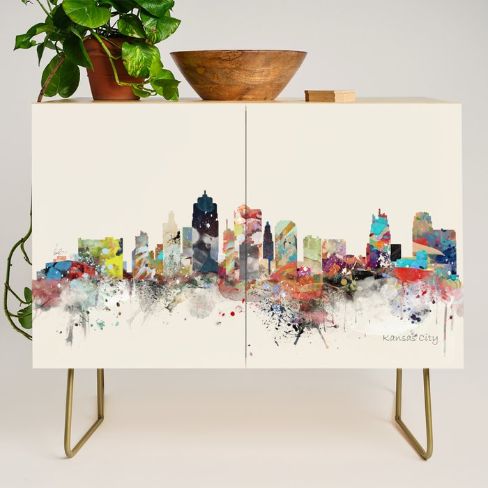 kansas city skyline Credenza Gallery Image 1